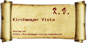 Kirchmayer Viola névjegykártya
